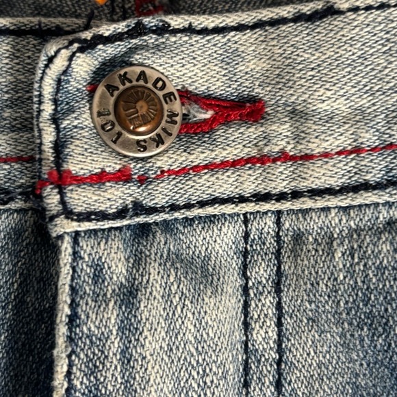 Akademiks Mens Jeans Size 40 Denim Blue RN100964 Straight Fit Relaxed - Picture 8 of 16